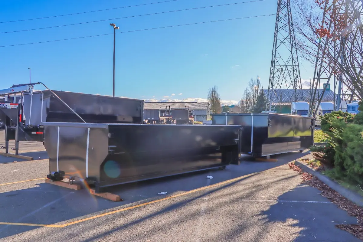 Roll-off dumpster ready for waste disposal at job site for Roofing Dumpster Rental in Lititz